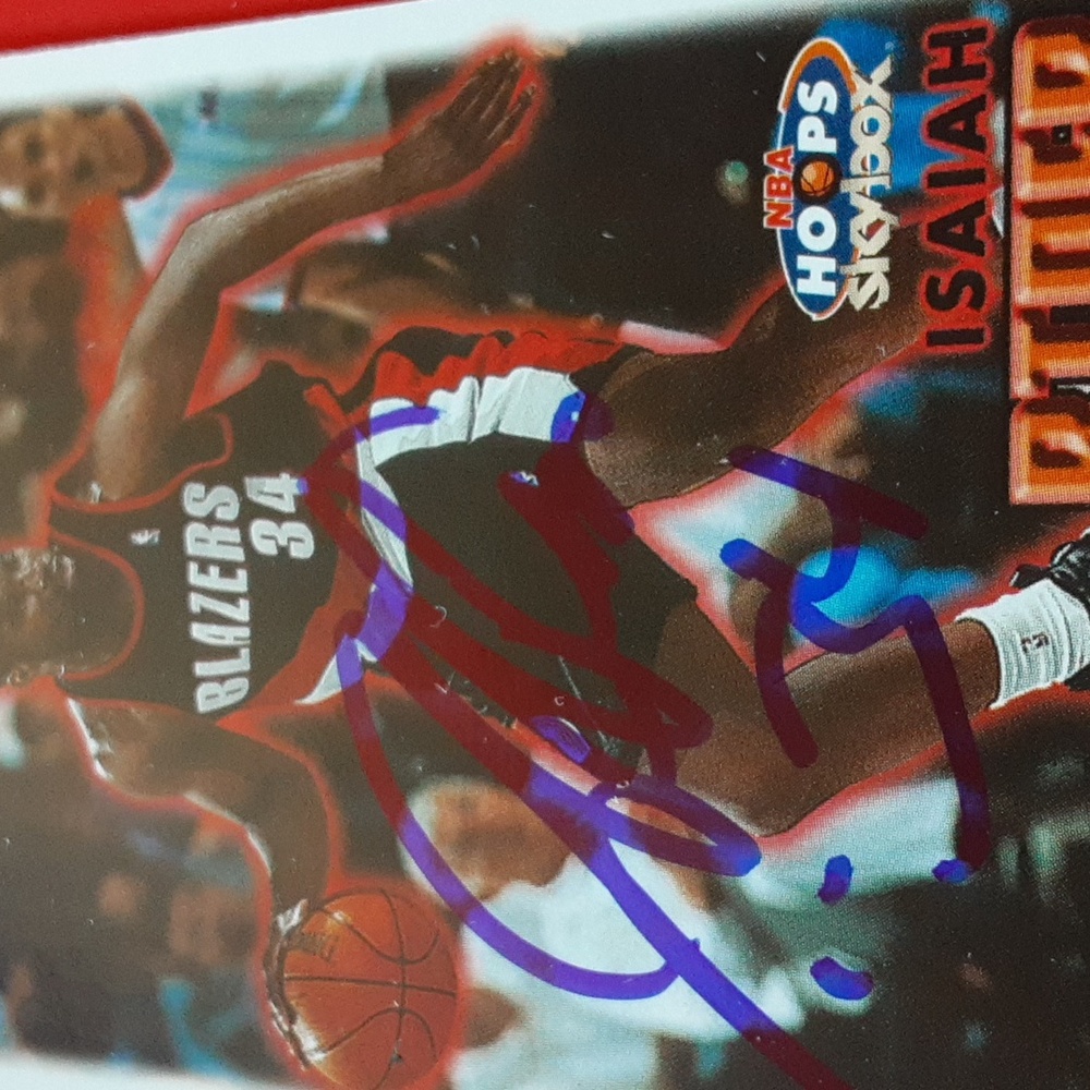 AUTOGRAPHED Isaiah Rider Portland Trail Blazers NBA Basketball Trading Card